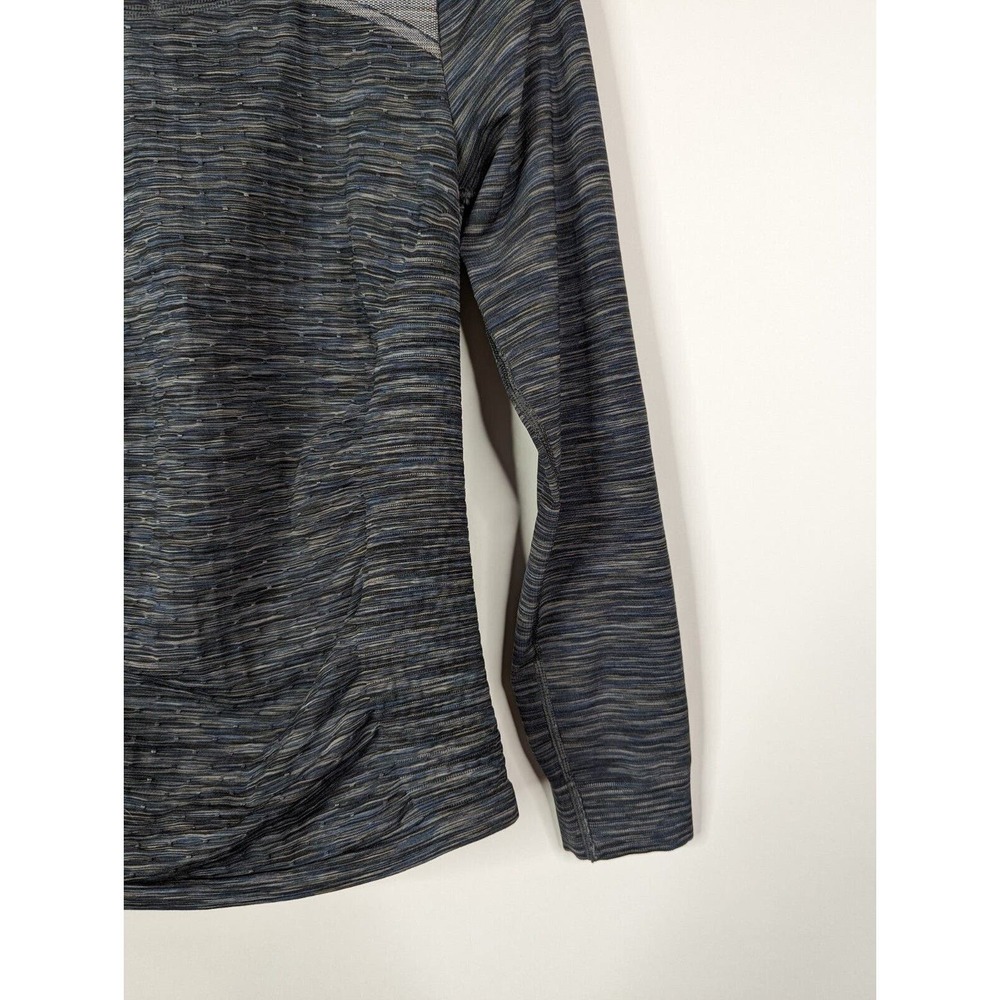 Athleta Women's S Gray Space Dye Radiance Fitted Long Sleeve Active Hoodie Top - Picture 5 of 7